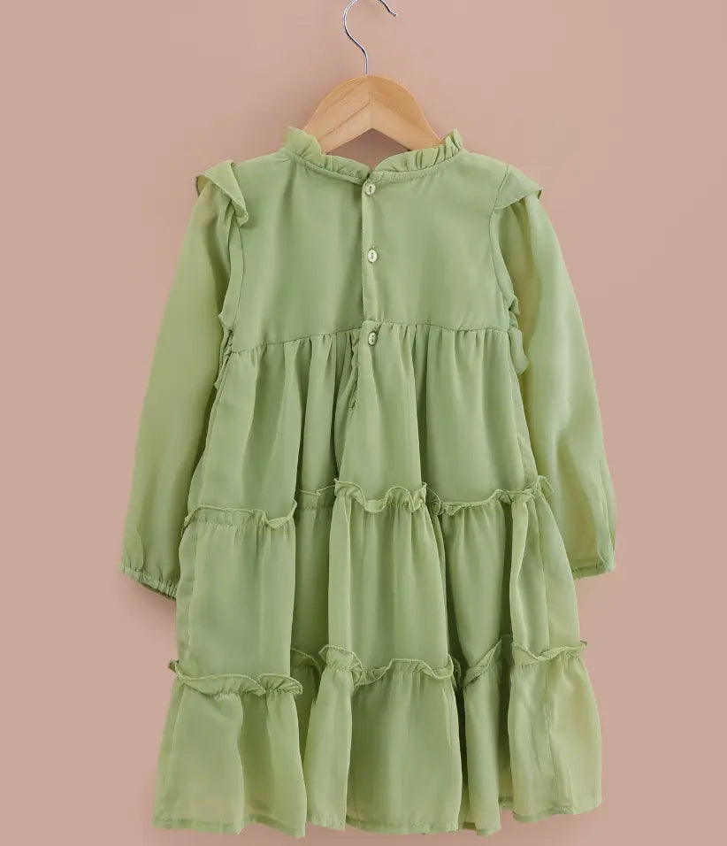 baby girls tiered chiffon dress