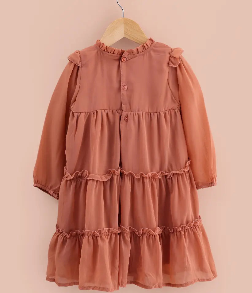 baby girls tiered chiffon dress