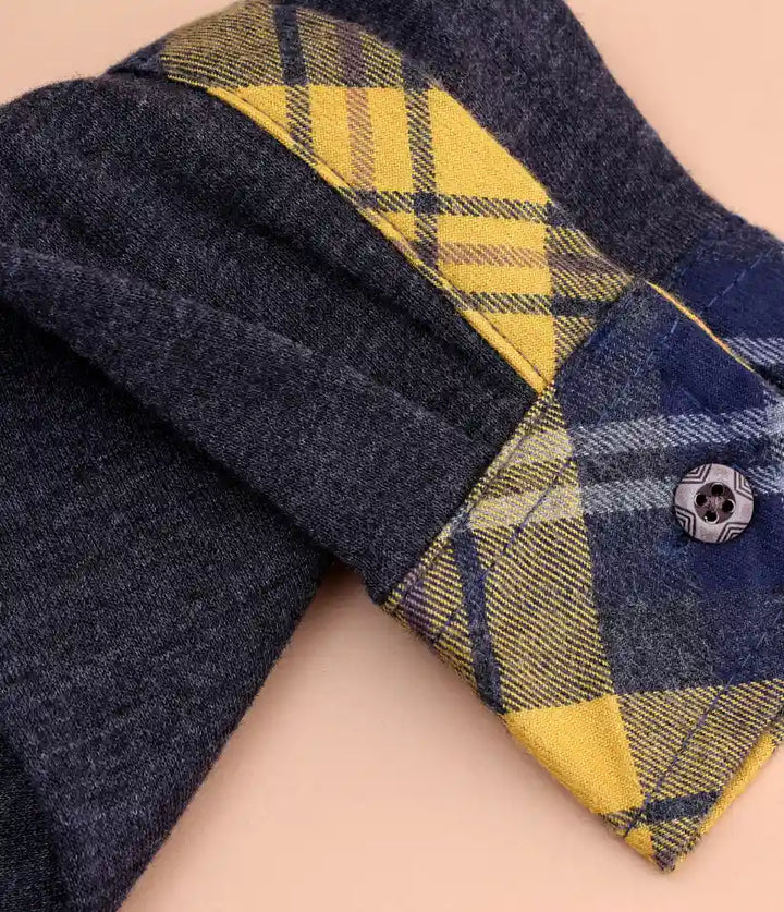 boys plaid flannel hooded shirt jacket 3-8 years details