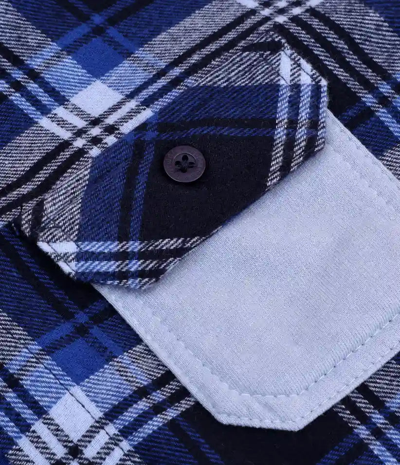boys plaid flannel hooded shirt jacket 3-8 years details