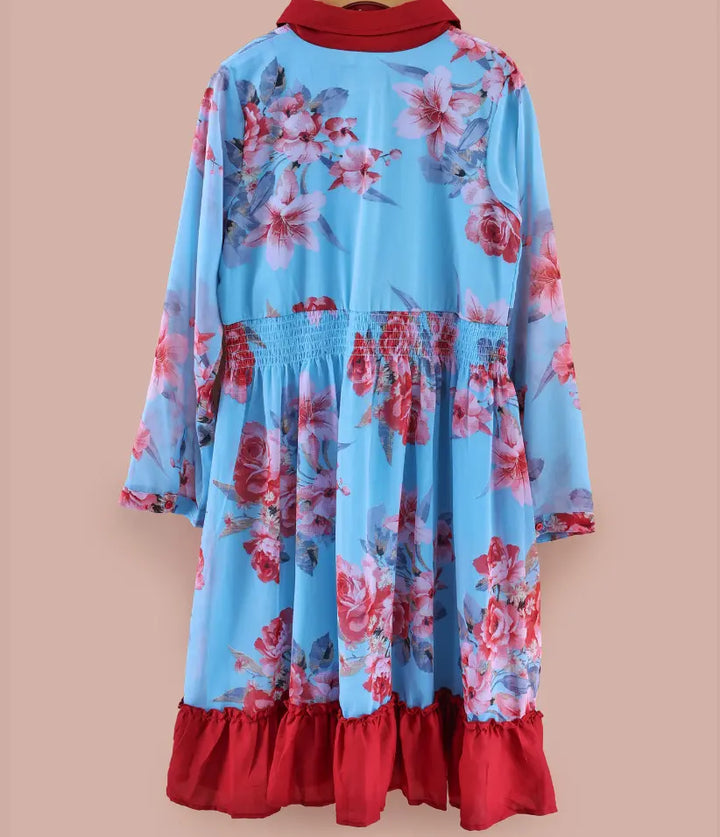 girls chiffon smocked dress