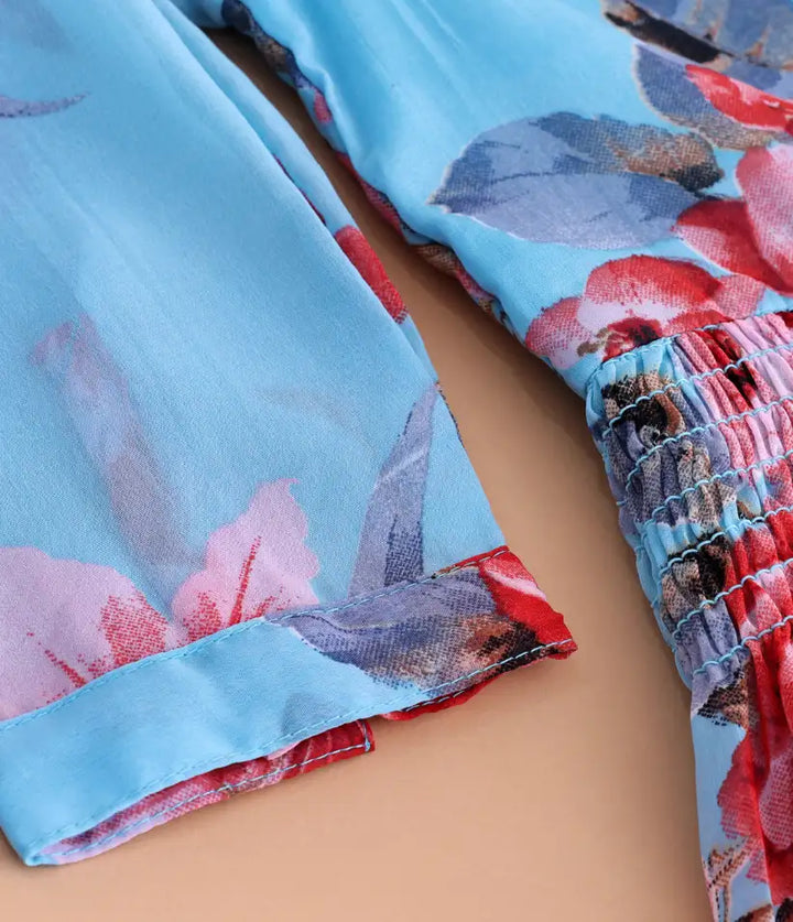 girls chiffon smocked dress