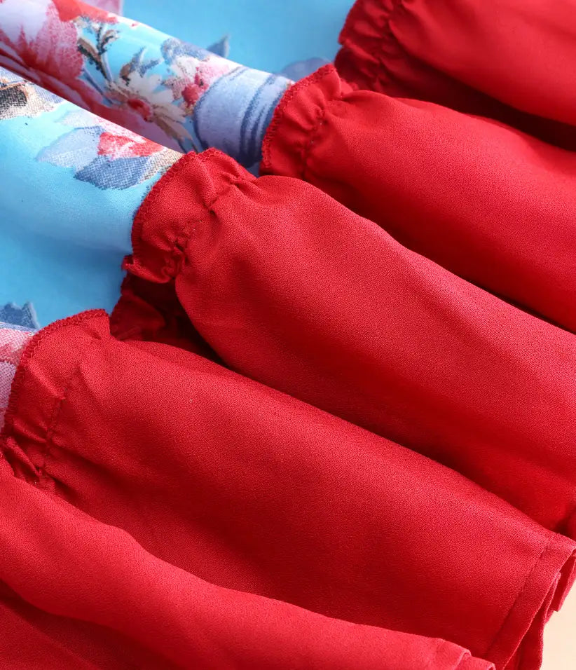 girls chiffon smocked dress