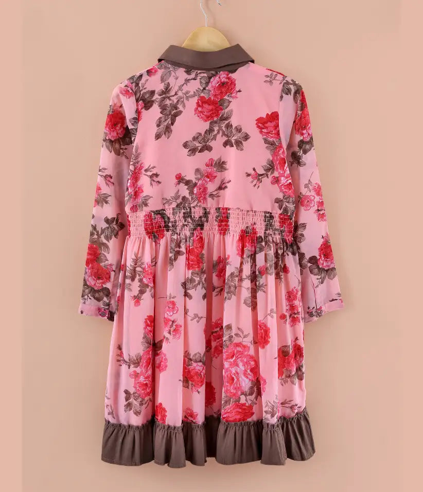 girls chiffon smocked dress