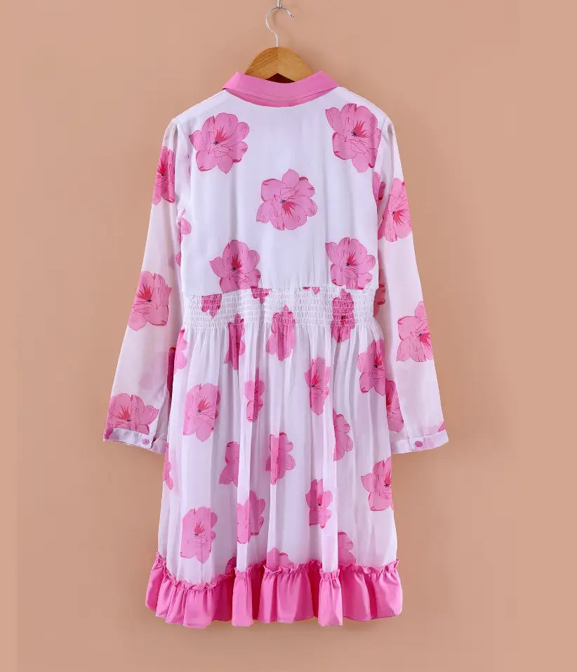 girls chiffon smocked dress