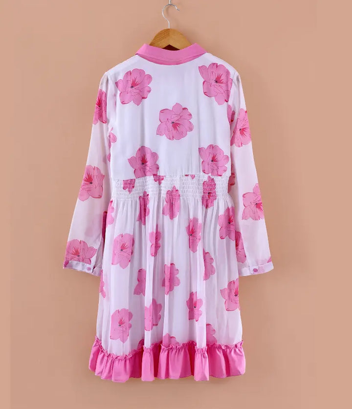 girls chiffon smocked dress