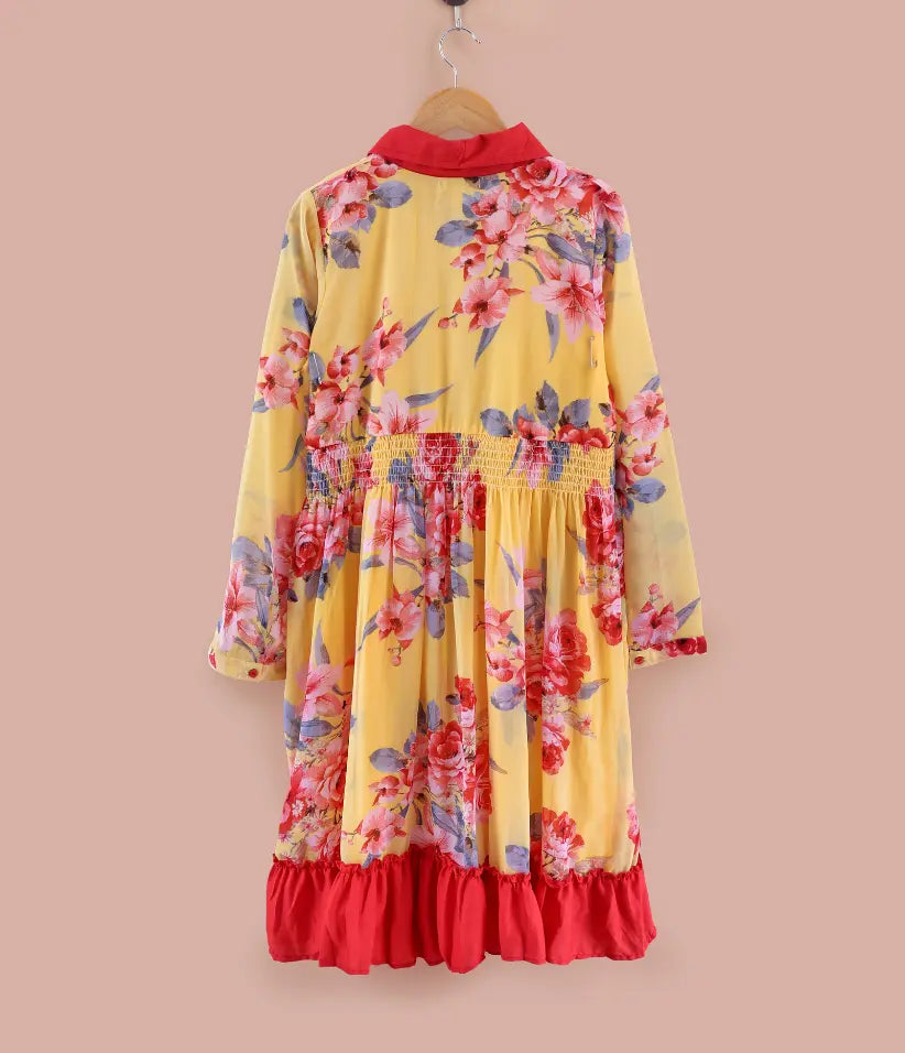 girls chiffon smocked dress