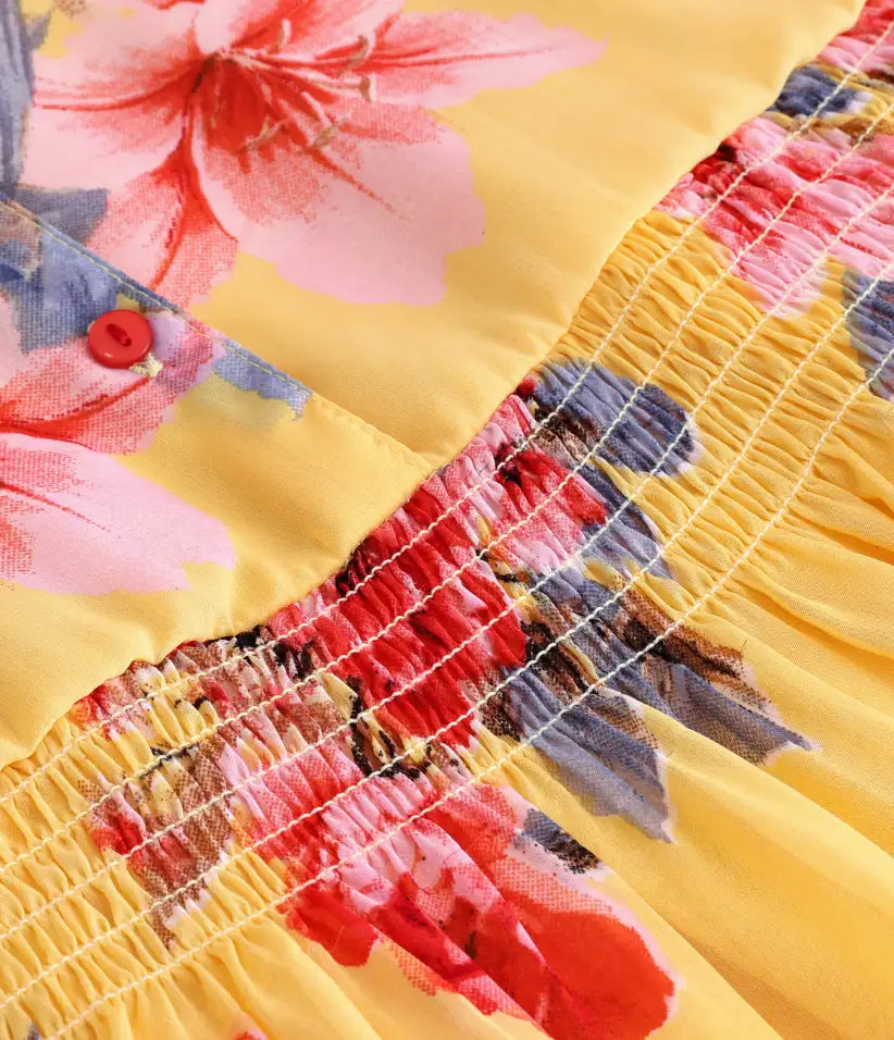 girls chiffon smocked dress