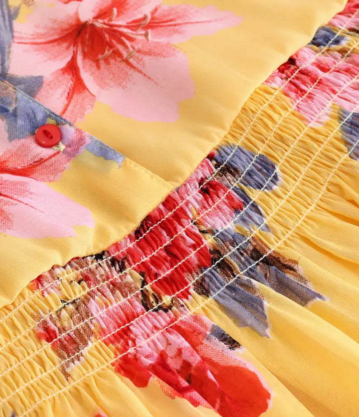 girls chiffon smocked dress