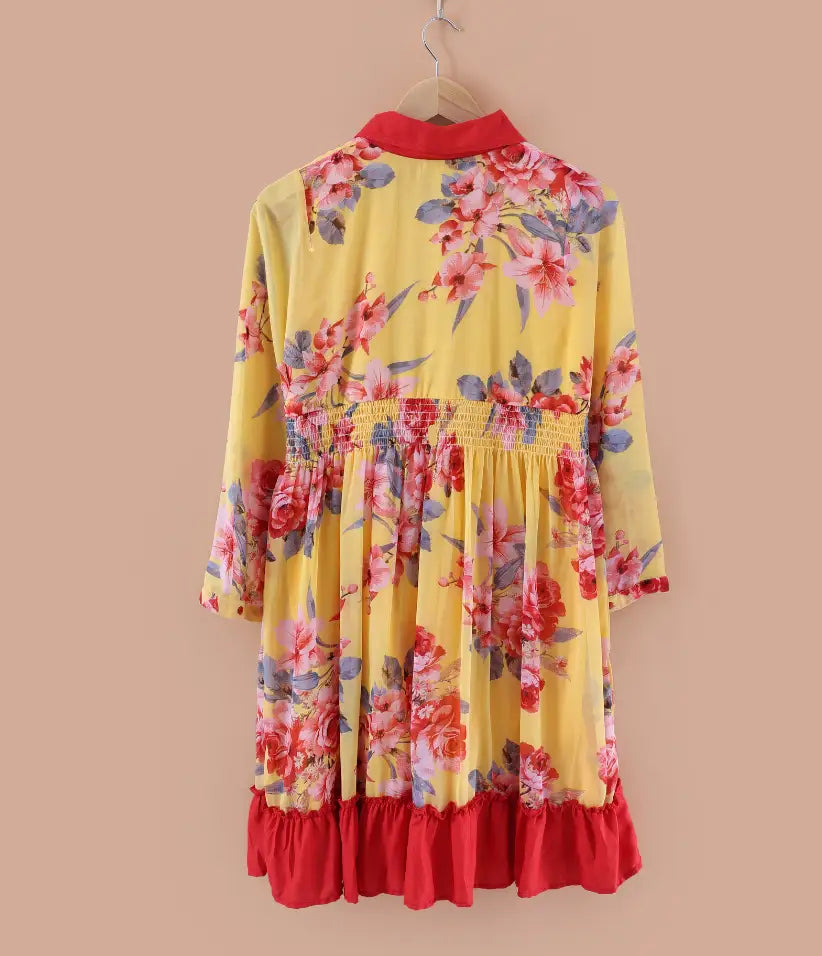 girls chiffon smocked dress