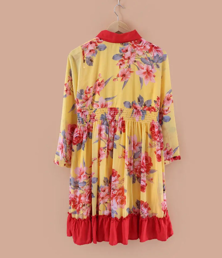girls chiffon smocked dress