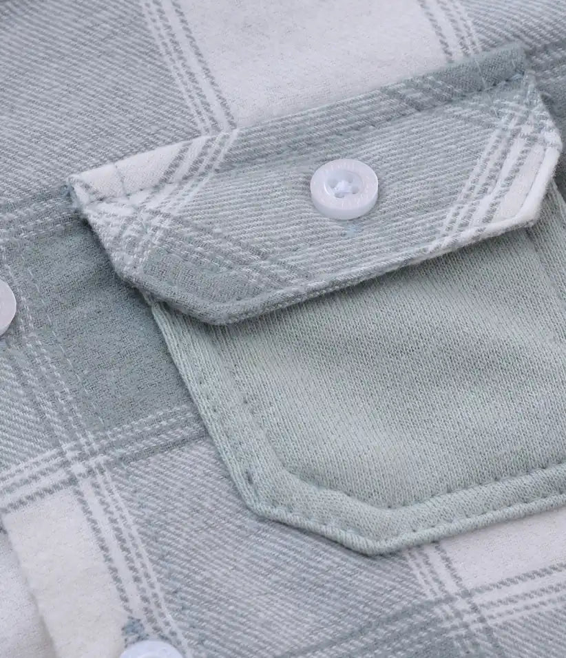toddler baby boys plaid flannel hooded shirt jacket 6-36 months details