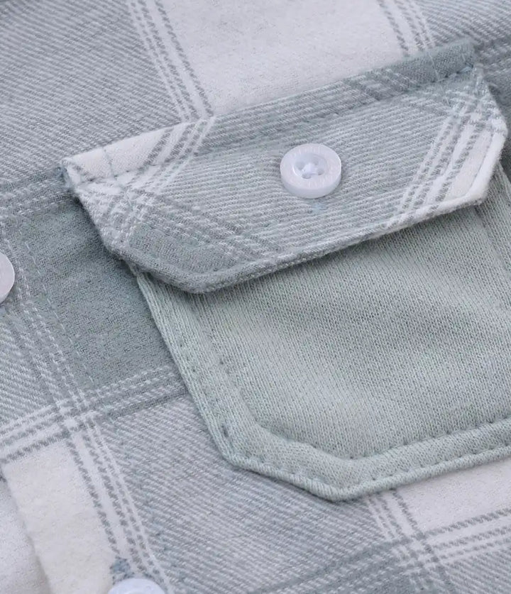 toddler baby boys plaid flannel hooded shirt jacket 6-36 months details