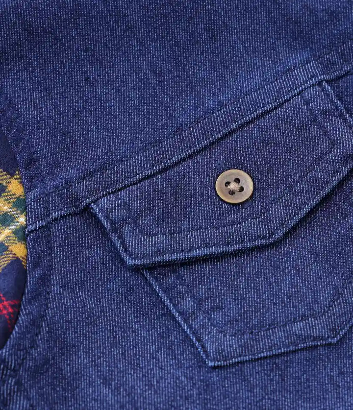 toddler baby boys plaid flannel denim hooded shirt jacket 6-36 months details