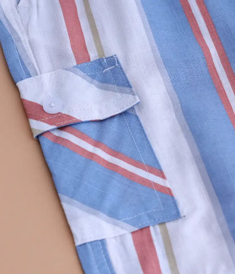 baby boys striped cotton co-ord set 6-36 months details