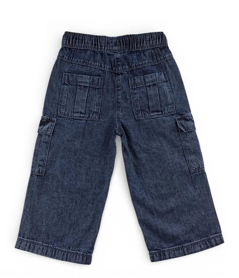baby boys cargo jeans 6-36 months back view