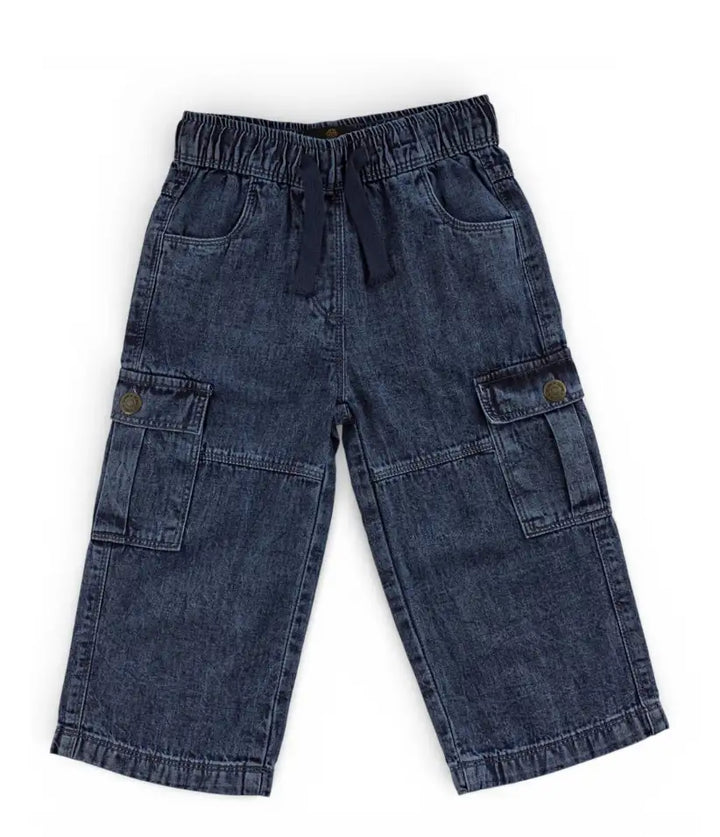 baby boys cargo jeans 6-36 months front view