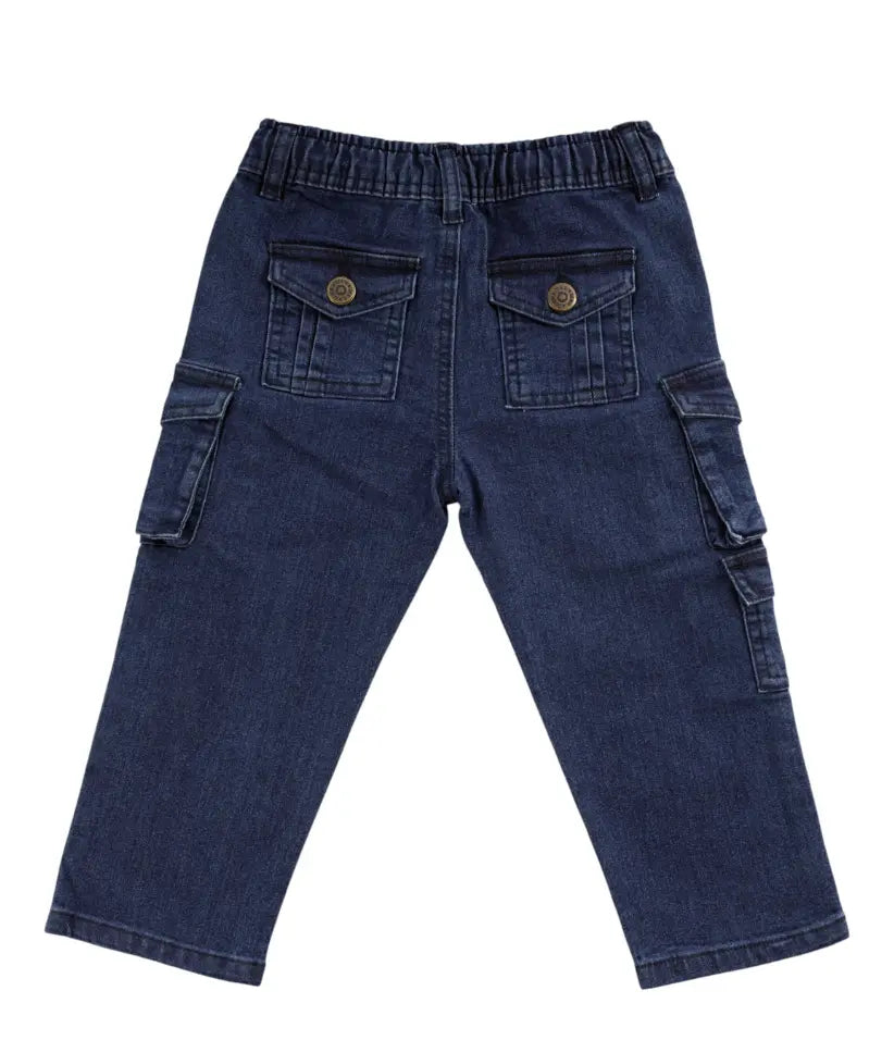 baby boys cargo jeans 6-36 months back view#color_dark-blue