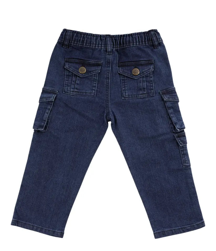 baby boys cargo jeans 6-36 months back view
