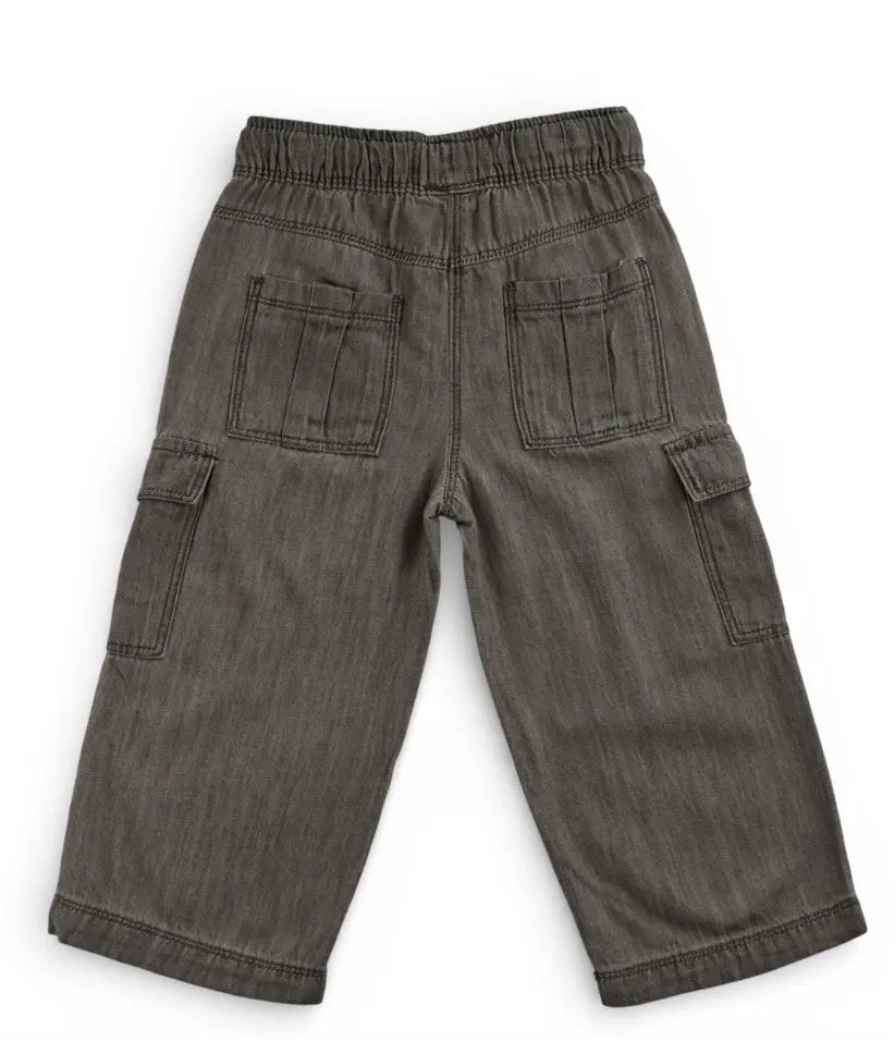 baby boys cargo jeans 6-36 months back view