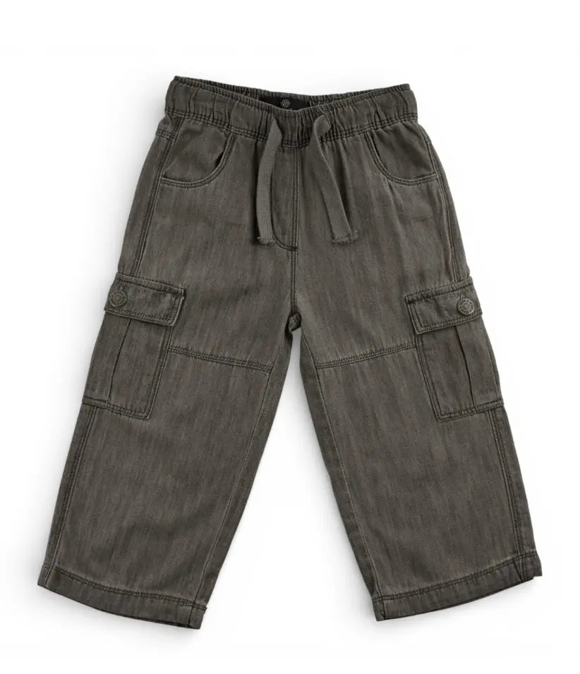 baby boys cargo jeans 6-36 months front view