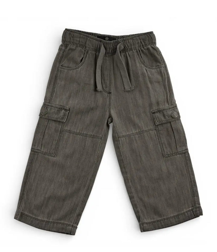 baby boys cargo jeans 6-36 months front view
