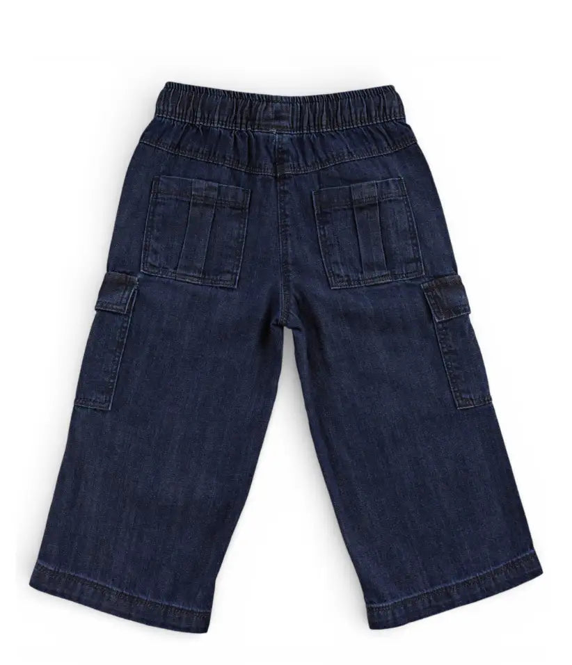 baby boys cargo jeans 6-36 months back view