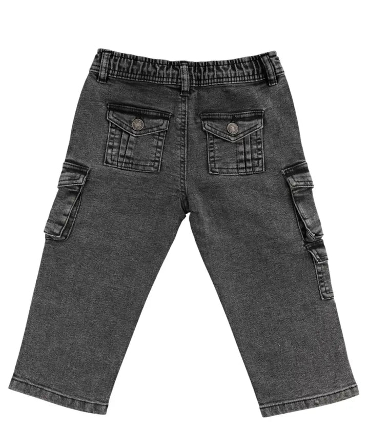 baby boys cargo jeans 6-36 months back view