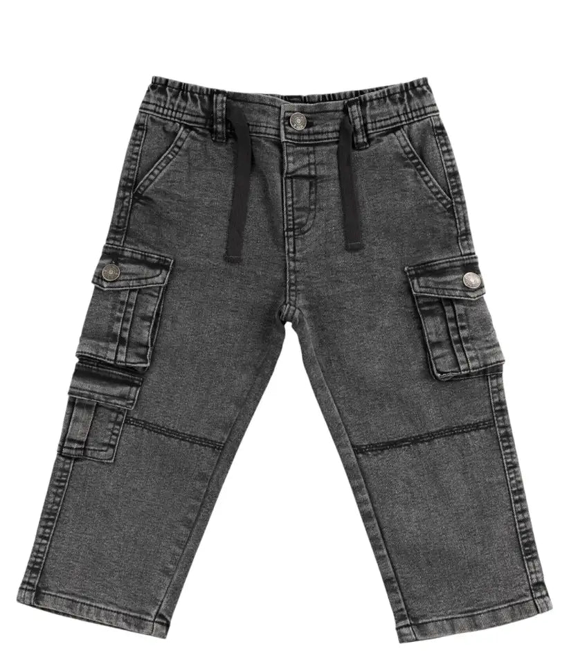baby boys cargo jeans 6-36 months front view