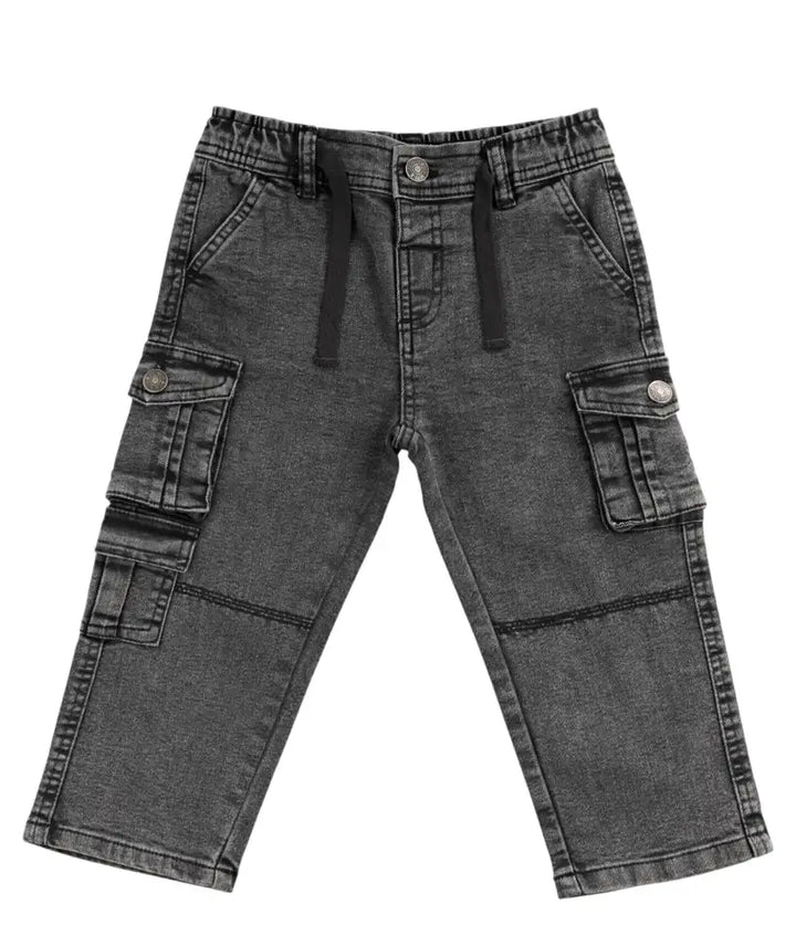 baby boys cargo jeans 6-36 months front view