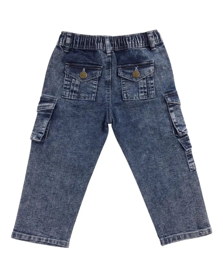 baby boys cargo jeans 6-36 months back view