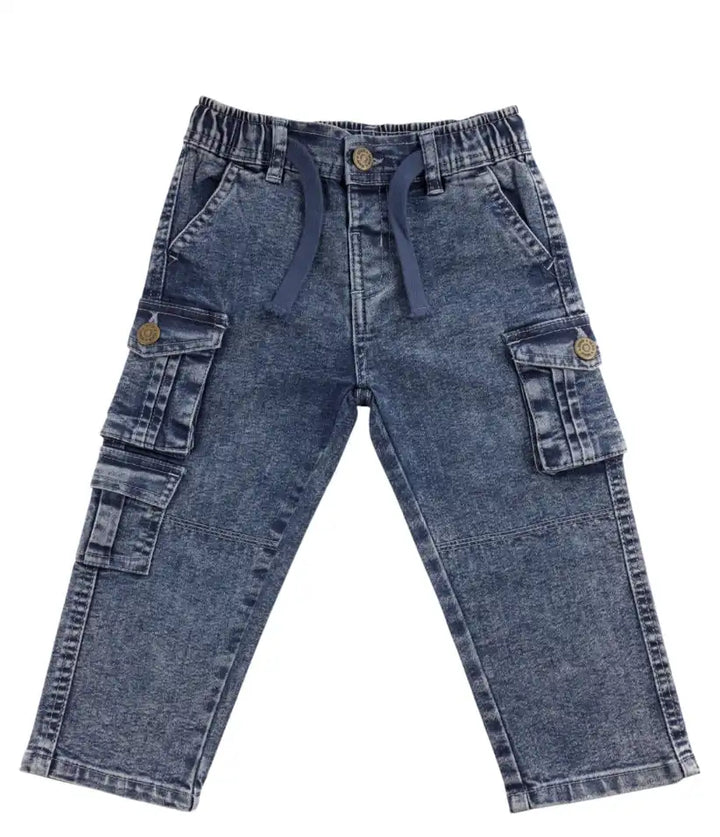 baby boys cargo jeans 6-36 months front view