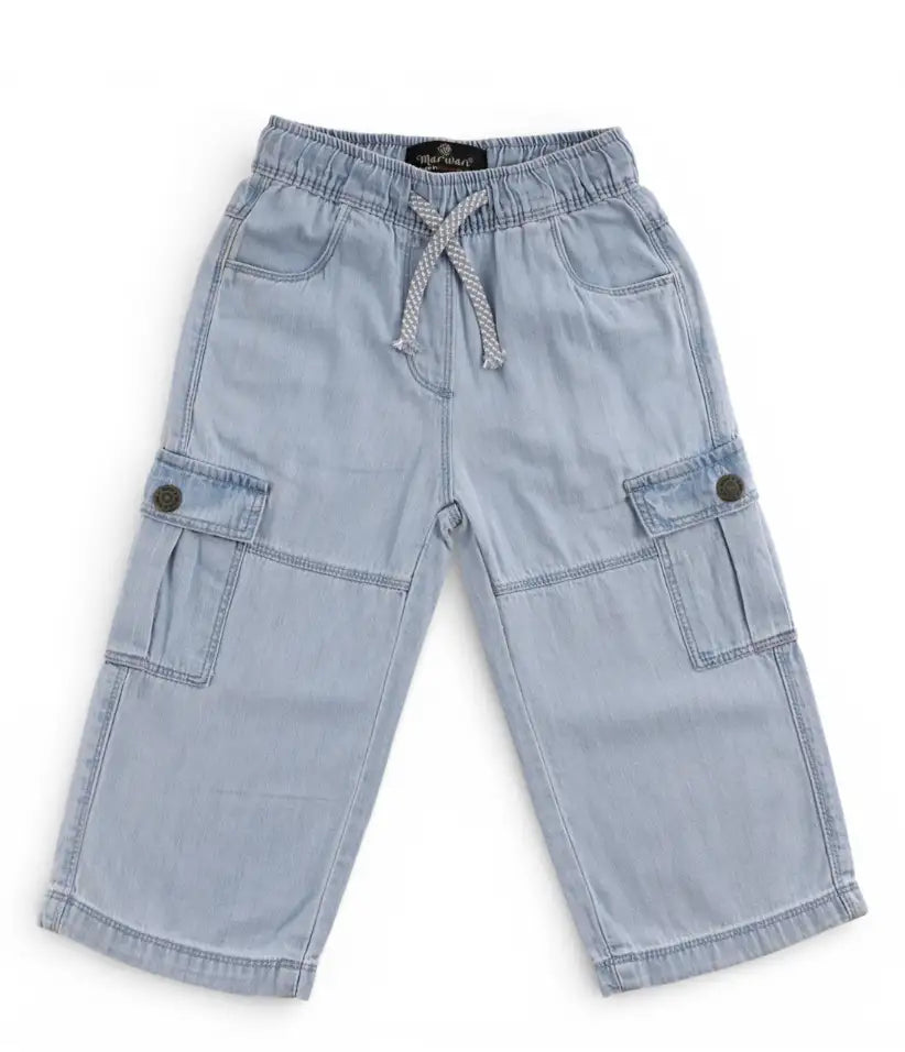 baby boys cargo jeans 6-36 months front view