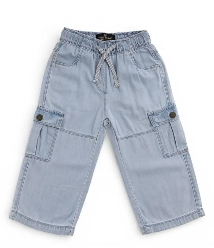 baby boys cargo jeans 6-36 months front view