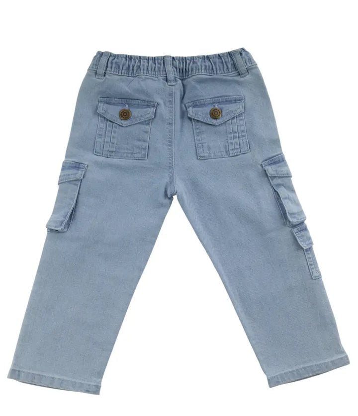 baby boys cargo jeans 6-36 months back view