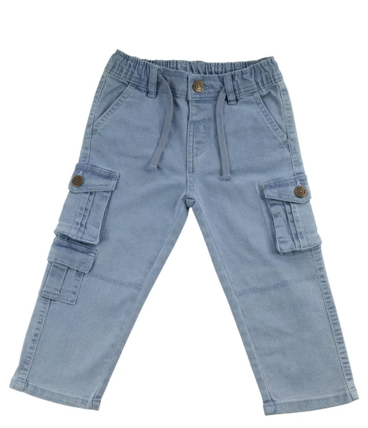 baby boys cargo jeans 6-36 months front view