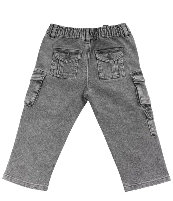 baby boys cargo jeans 6-36 months back view