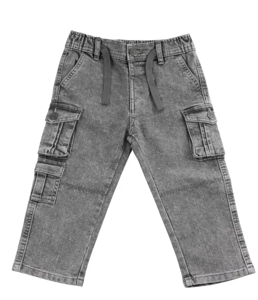 baby boys cargo jeans 6-36 months front view
