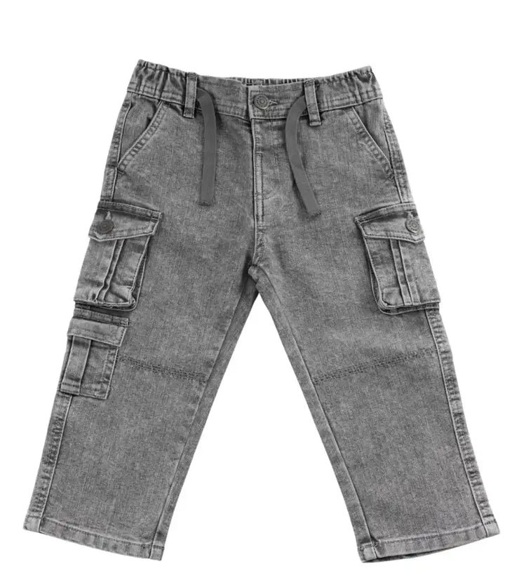 baby boys cargo jeans 6-36 months front view