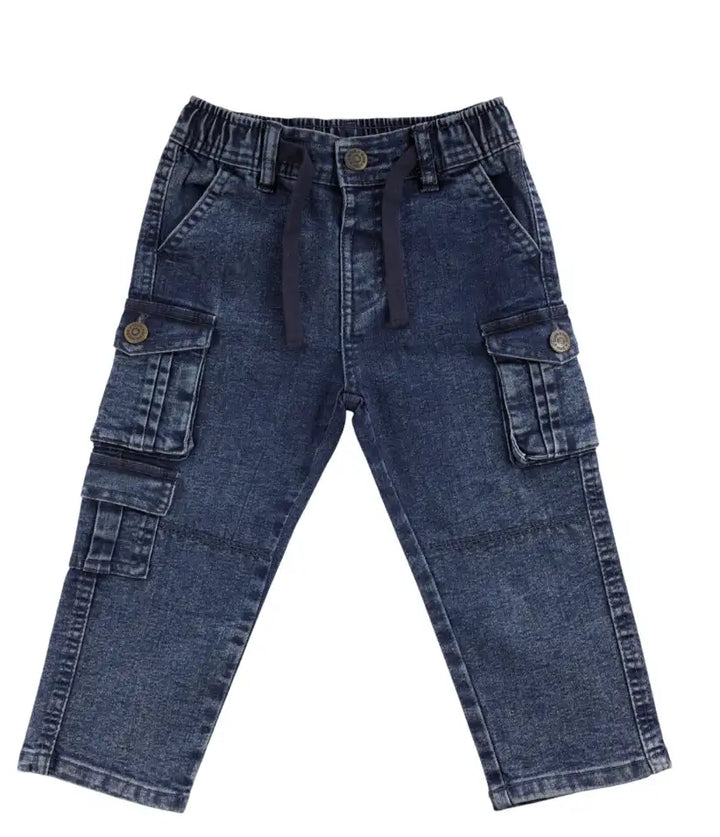 baby boys cargo jeans 6-36 months front view
