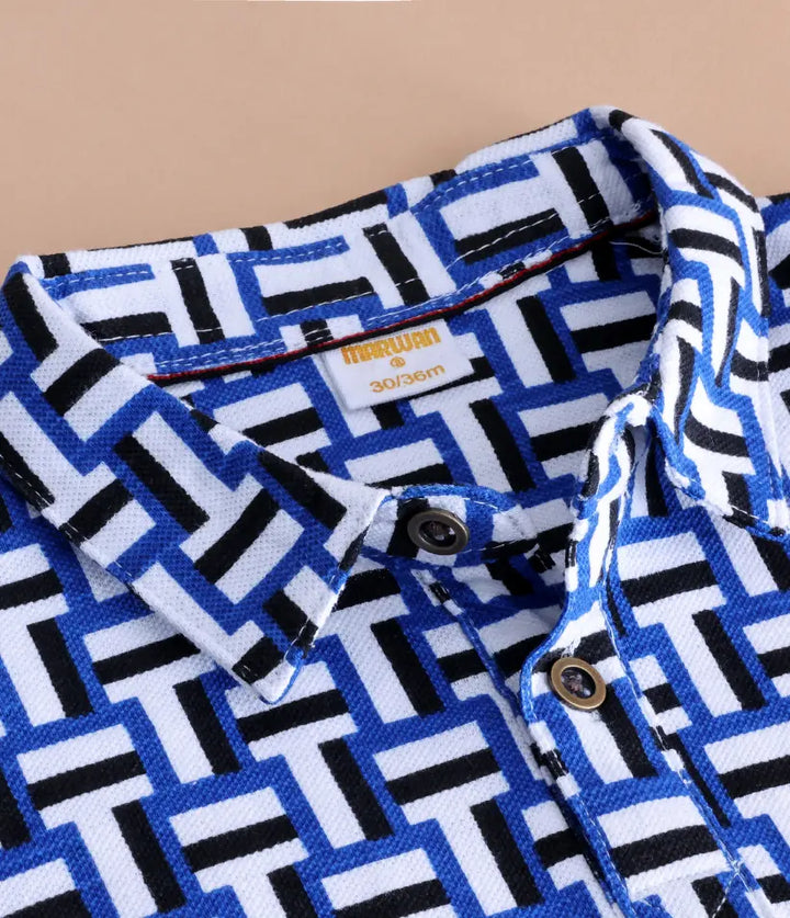 baby boys geometric printed polo