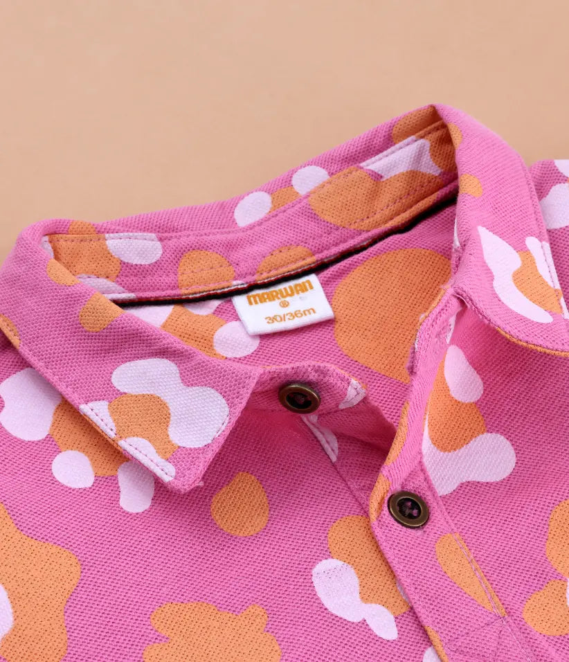 baby boys camo printed polo
