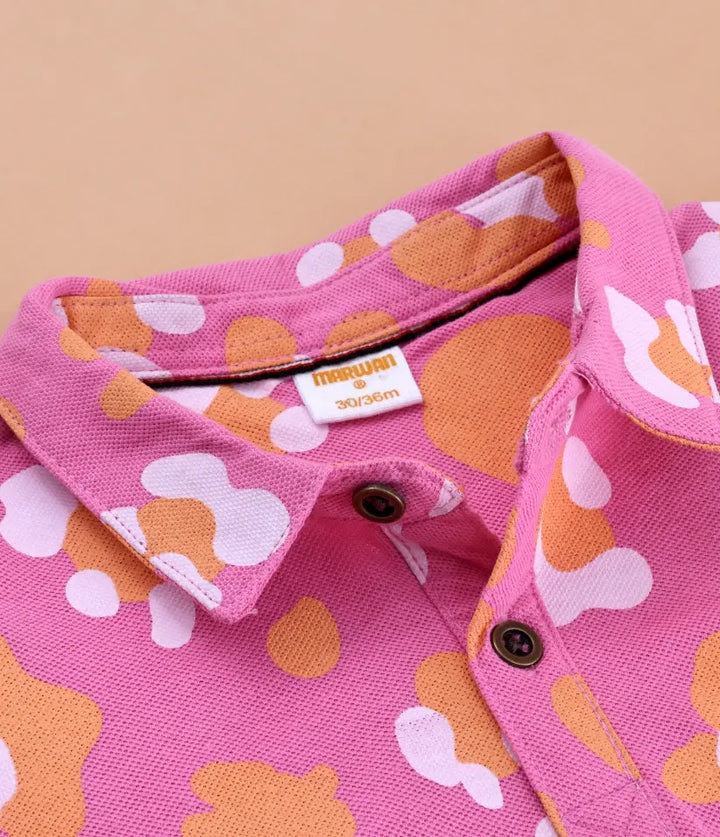baby boys camo printed polo
