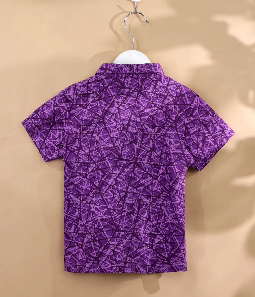 baby boys mosaic printed polo