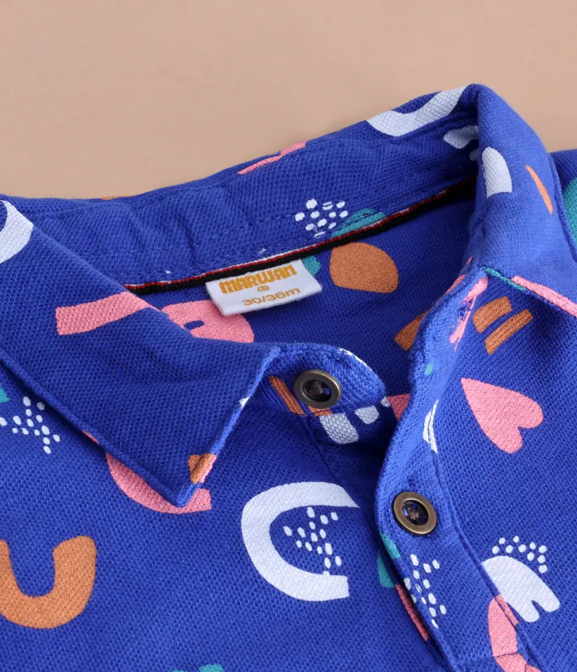 baby boys classic printed polo