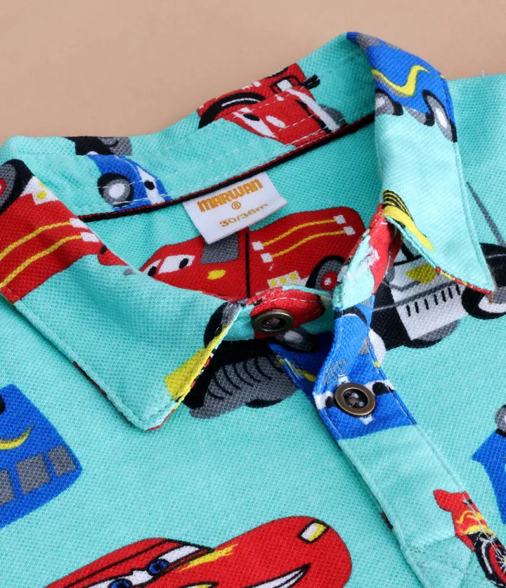 baby boys classic printed polo