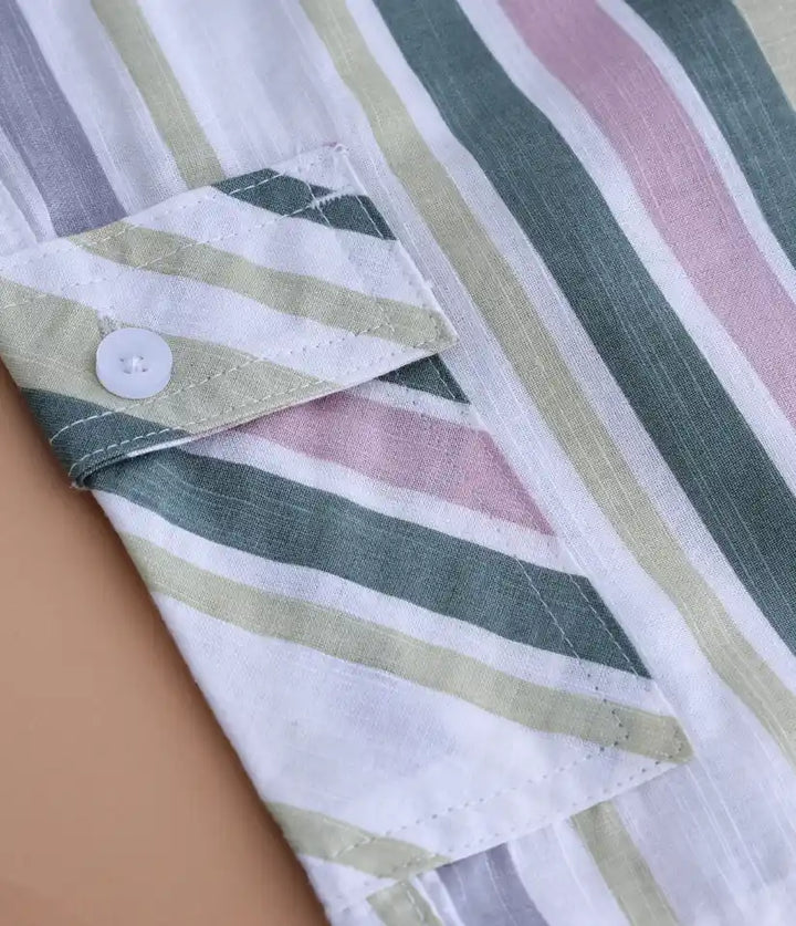 baby boys striped cotton co-ord set 6-36 months details