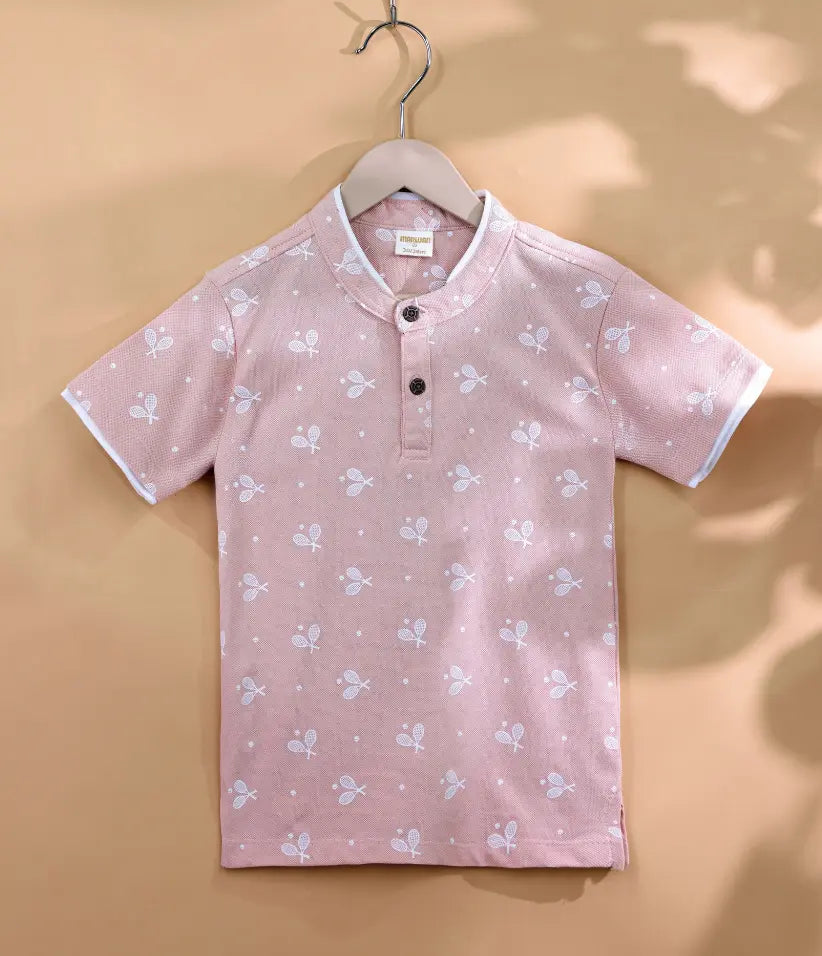 baby-boys-peach-pink-tennis-print-mandarin-collar-polo-6-36 months-front