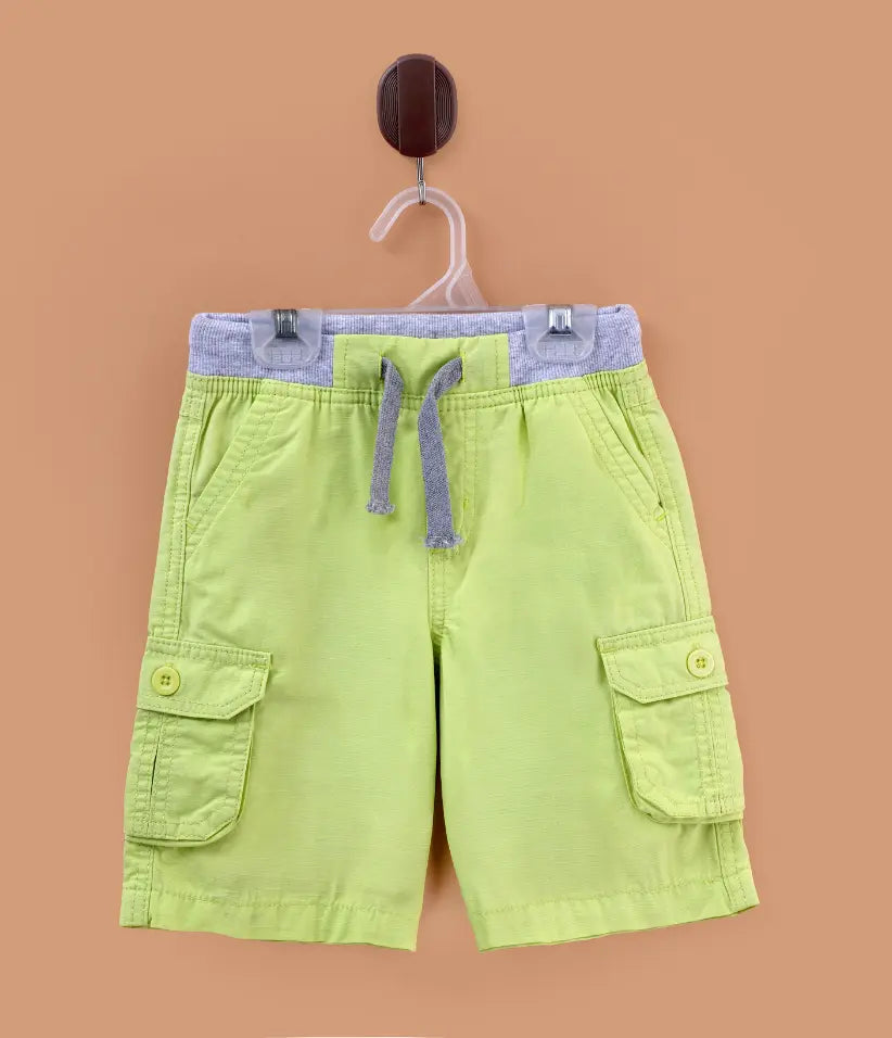 baby boys cargo shorts front view