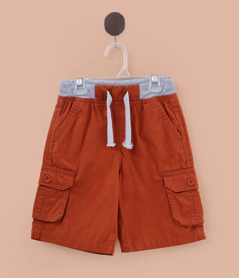 baby boys cargo shorts front view
